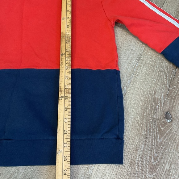Adidas - Red & Blue Hooded Sweatshirt - Youth Medium 10-12 - Picture 13 of 13